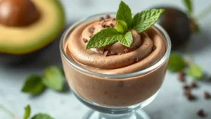Mousse de Abacate com Cacau Fitness