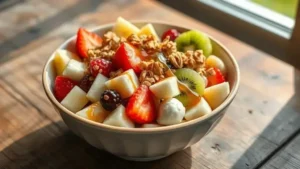 Bowl de Frutas com Granola Fit