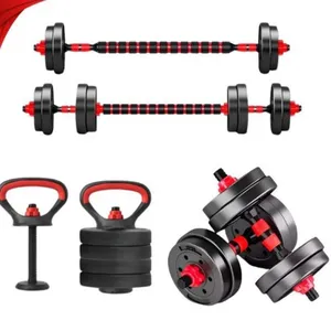 Kit de halteres ajustáveis de 20kg para treino funcional em casa