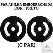 Anilha emborrachada de 1Kg a 5Kg para treino de musculação em casa