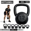 Kettlebell de ferro de 4kg a 16kg para treino funcional em casa
