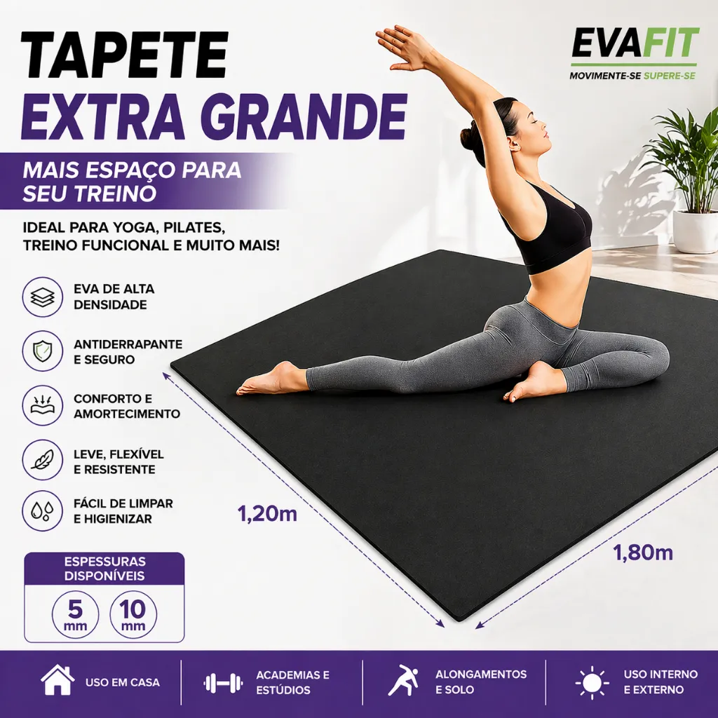 Tapete EVA Extra Grande 1,80 m × 1,20 m
