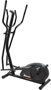 Elíptico magnético Poli Sports preto para musculação e cardio em casa