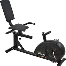 Bicicleta ergométrica horizontal BH3800 preta com encosto para treino em casa