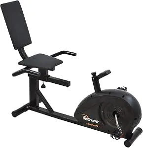 Bicicleta ergométrica horizontal BH3800 preta com encosto para treino em casa