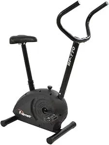 Bicicleta ergométrica Polimet BP-770 preta para treino cardiovascular em casa