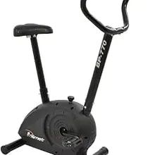 Bicicleta ergométrica Polimet BP-770 preta para treino cardiovascular em casa