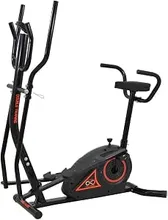 Elíptico Poli Sports Double Training preto para treino cardiovascular em casa