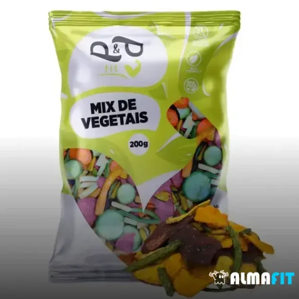 O Mix P&P Vegetais e Legumes Desidratados Crocantes 200g é um snack leve e rico em fibras, ideal para um lanche saudável, desidratado para preservar as fibras e nutrientes dos vegetais.